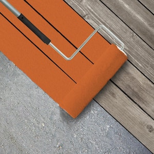 1 gal. #HDC-MD-27 Tart Orange Textured Low-Lustre Enamel Interior/Exterior Porch and Patio Anti-Slip Floor Paint