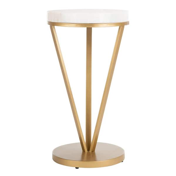 SAFAVIEH Theia White/Gold End Table