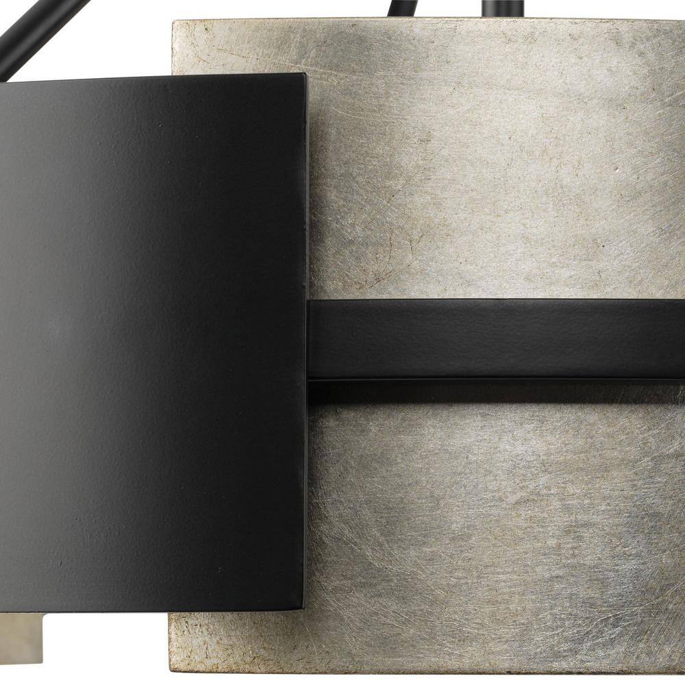 Lowery 28.5" Matte Black and Gold Drum Pendant Light