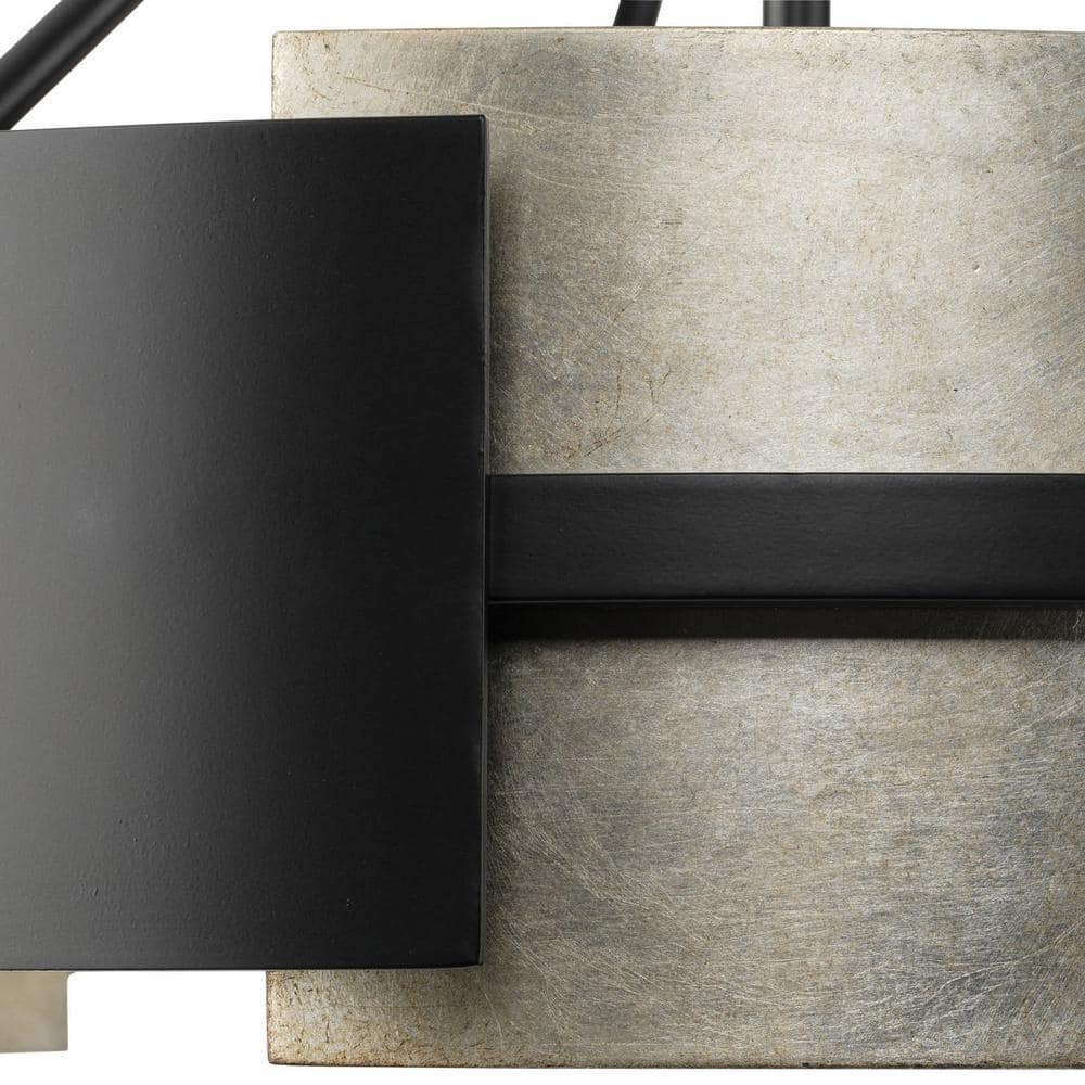 Lowery Matte Black and Gold 6-Light Drum Chandelier