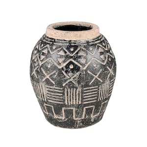 Westward Terracotta 5 in. Decorative Vase in Black - Large