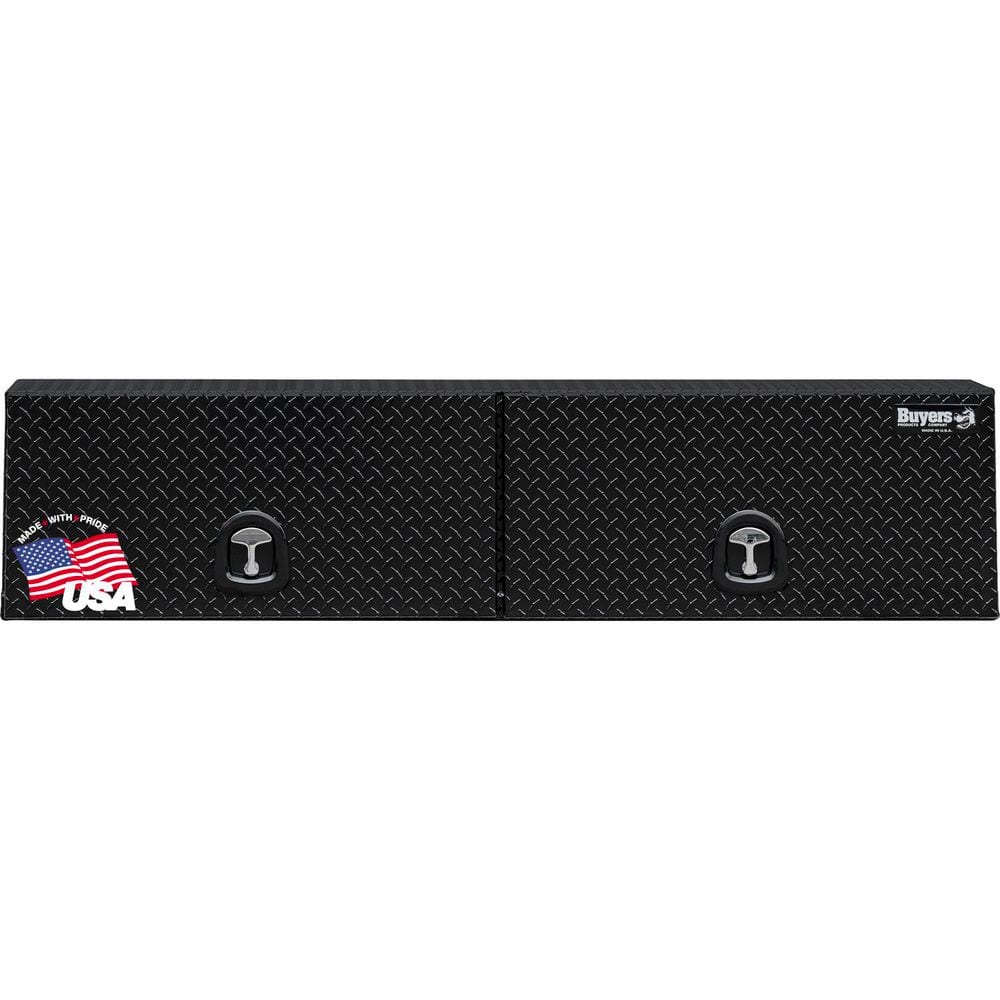 16 in. x 13 in. x 88 Gloss Black Diamond Tread Aluminum Top Mount Truck Tool Box with Flip-Up Doors price history on PriceWatchPro