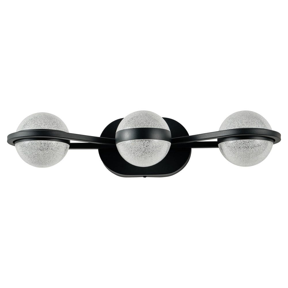21 in. 3 Sand Black Vanity Light with Acrylic Shades price history on PriceWatchPro