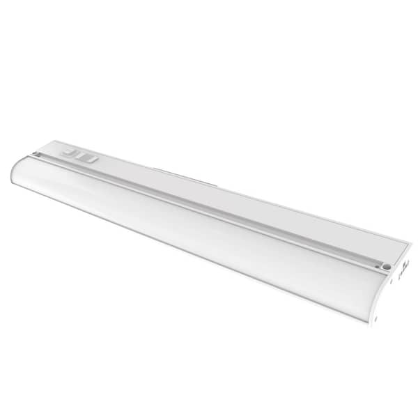 Pinegreen Lighting 18 in. 2.95 in Direct Wire or Plug-in White Integrated LED Linkable Under Cabinet Light (1PK)