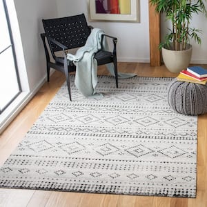 Montage Gray/Ivory 9 ft. x 12 ft. Distressed Aztec Indoor/Outdoor Patio  Area Rug