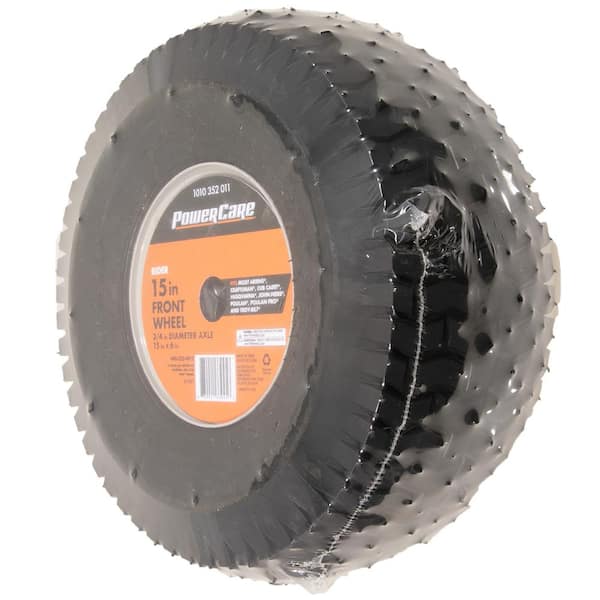 Powercare - Universal 15 in. x 6 in. Front Wheel Assembly for Lawn Tractors and Zero Turn Mowers