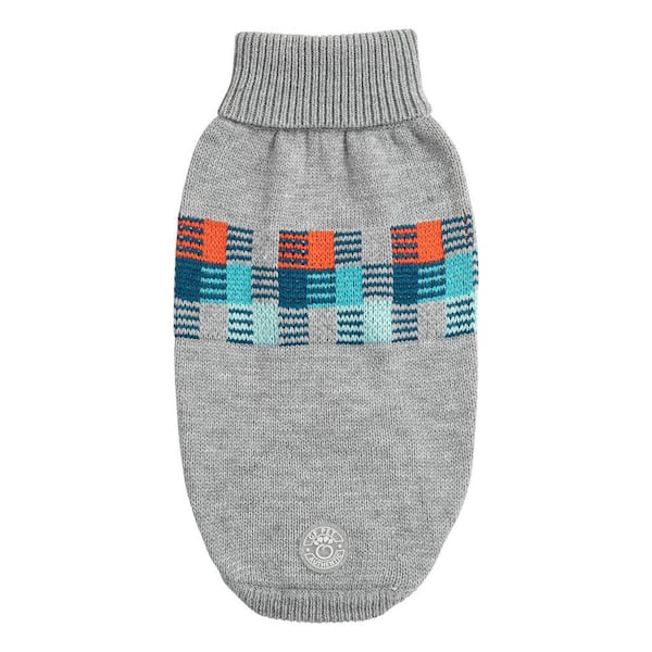 GF PET X-Small Grey Mix Winter Sailor Sweater for Dogs