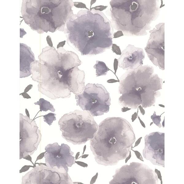 Graham & Brown Poppies Lavender Wallpaper