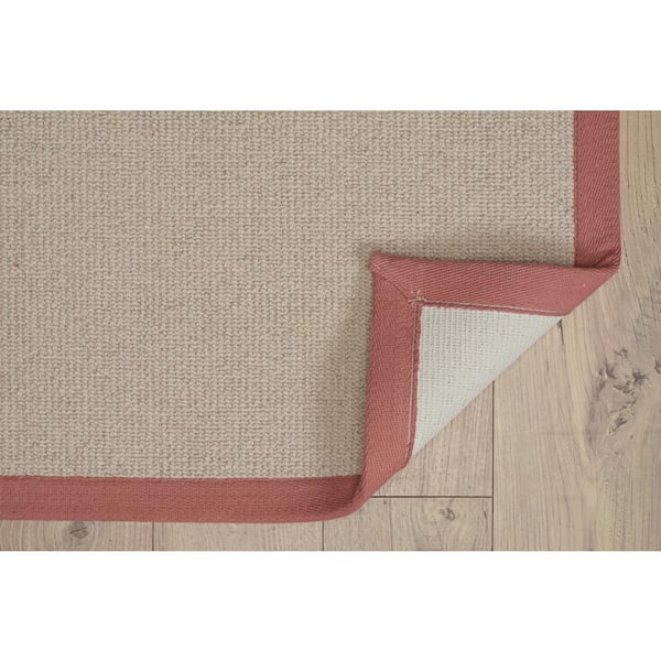 Athena Natural and Burnt Orange 5 ft. x 8 ft. Area Rug
