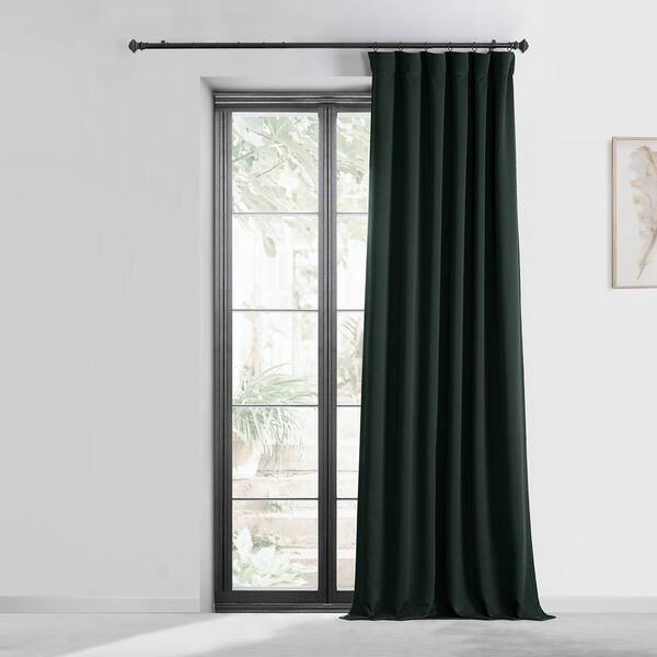 Exclusive Fabrics & Furnishings Silver Textured Faux Dupioni Silk Blackout  Curtain - 50 in. W x 84 in. L Rod Pocket with Back Tab Single Window Panel  PDCH-KBS9BO-84 - The Home Depot