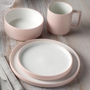 Colortex Stone Blush 6 in., 20 fl. oz. Porcelain Cereal Bowls, (Set of 4)