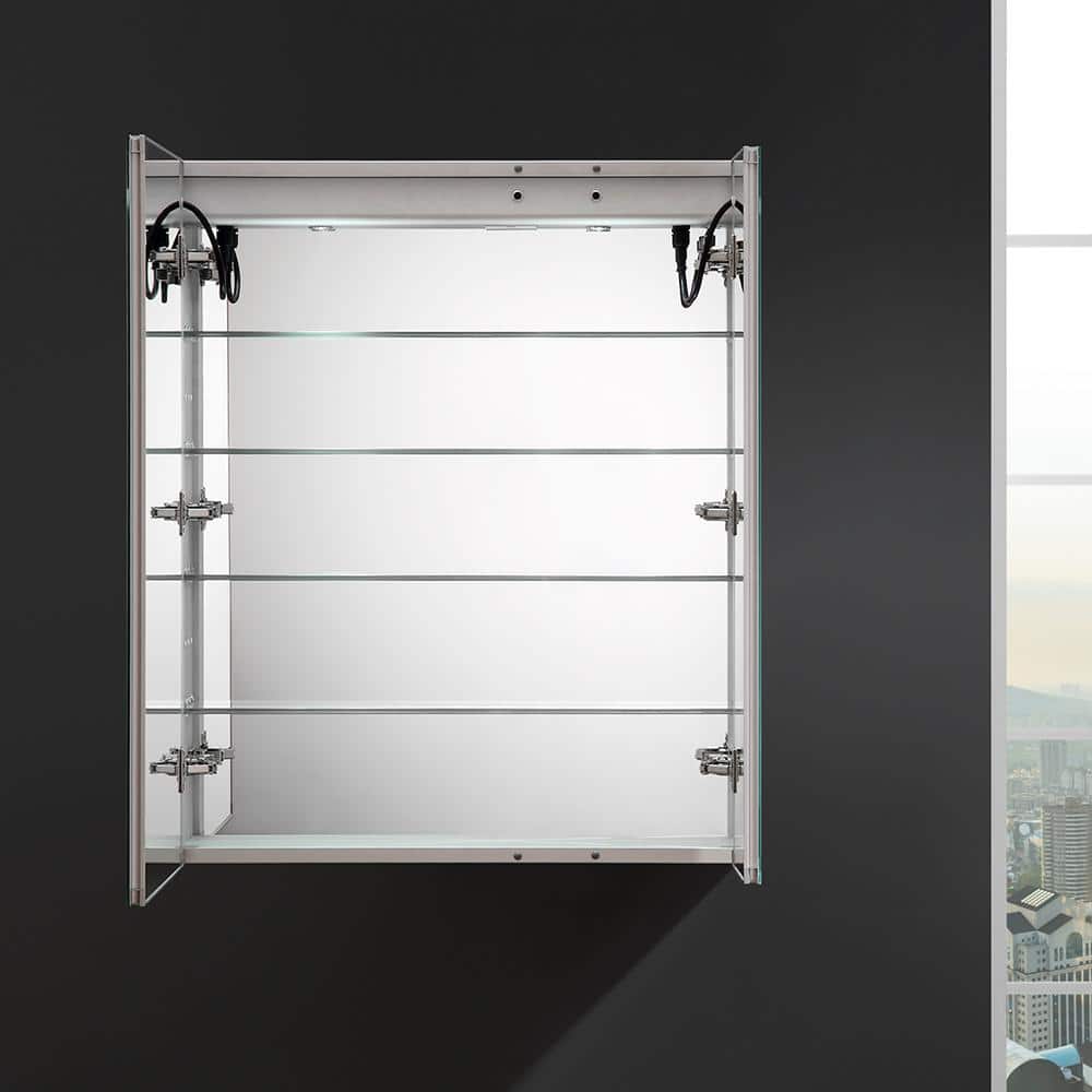 Mirrored Frameless LED Lighted Medicine Cabinet with Defogger