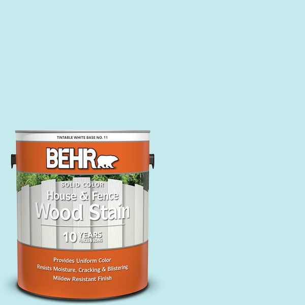 BEHR - 1 gal. #P470-1 Silent Breeze Solid Color House and Fence Exterior Wood Stain