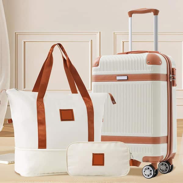 HC-7 Heartfelt Sweet Magnolia セット　未使用 Merax 3-Piece Cream ABS Hardshell Spinner 20 in. Luggage Set with