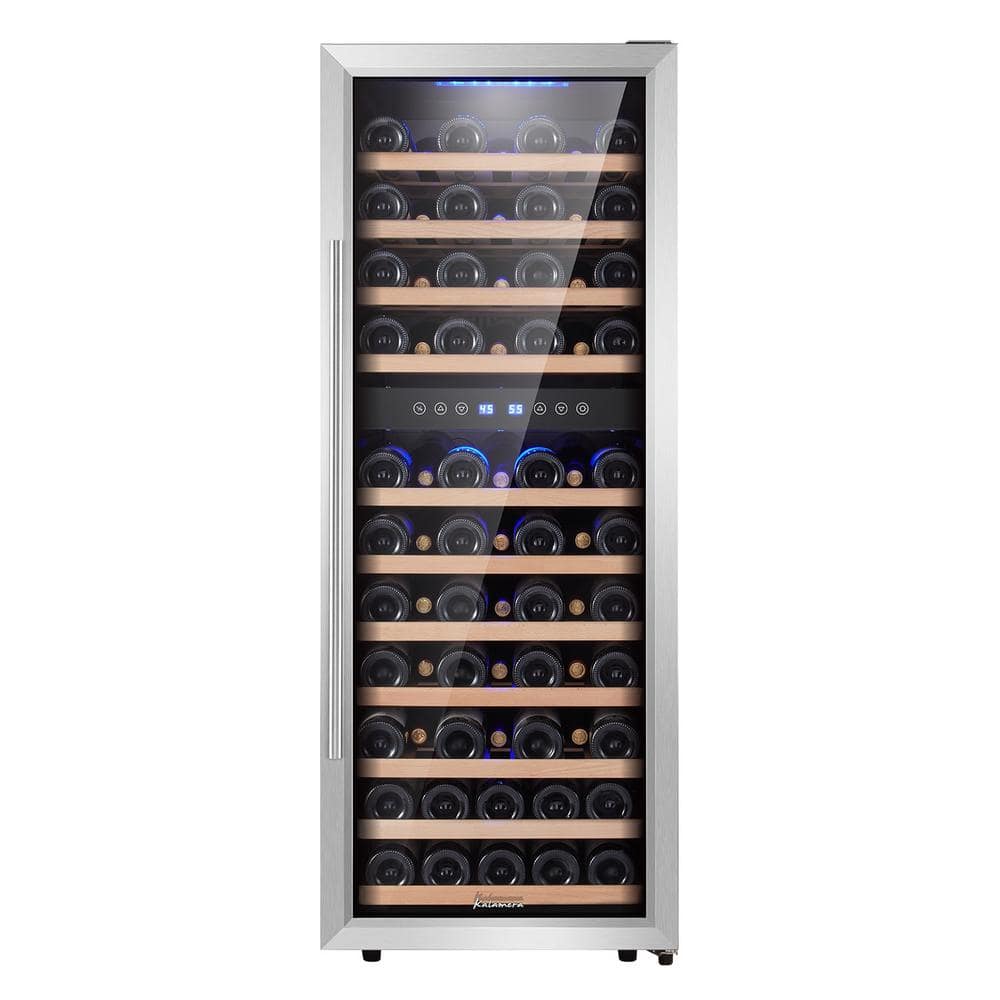 73 Bottle Compressor Wine Cooler Dual Zone with Touch Control - Frost Free - Free standing -  Kalamera, KRC-73DZF