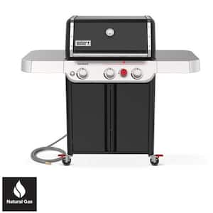 Genesis E-325 3-Burner Natural Gas Grill in Black with Grill Cover