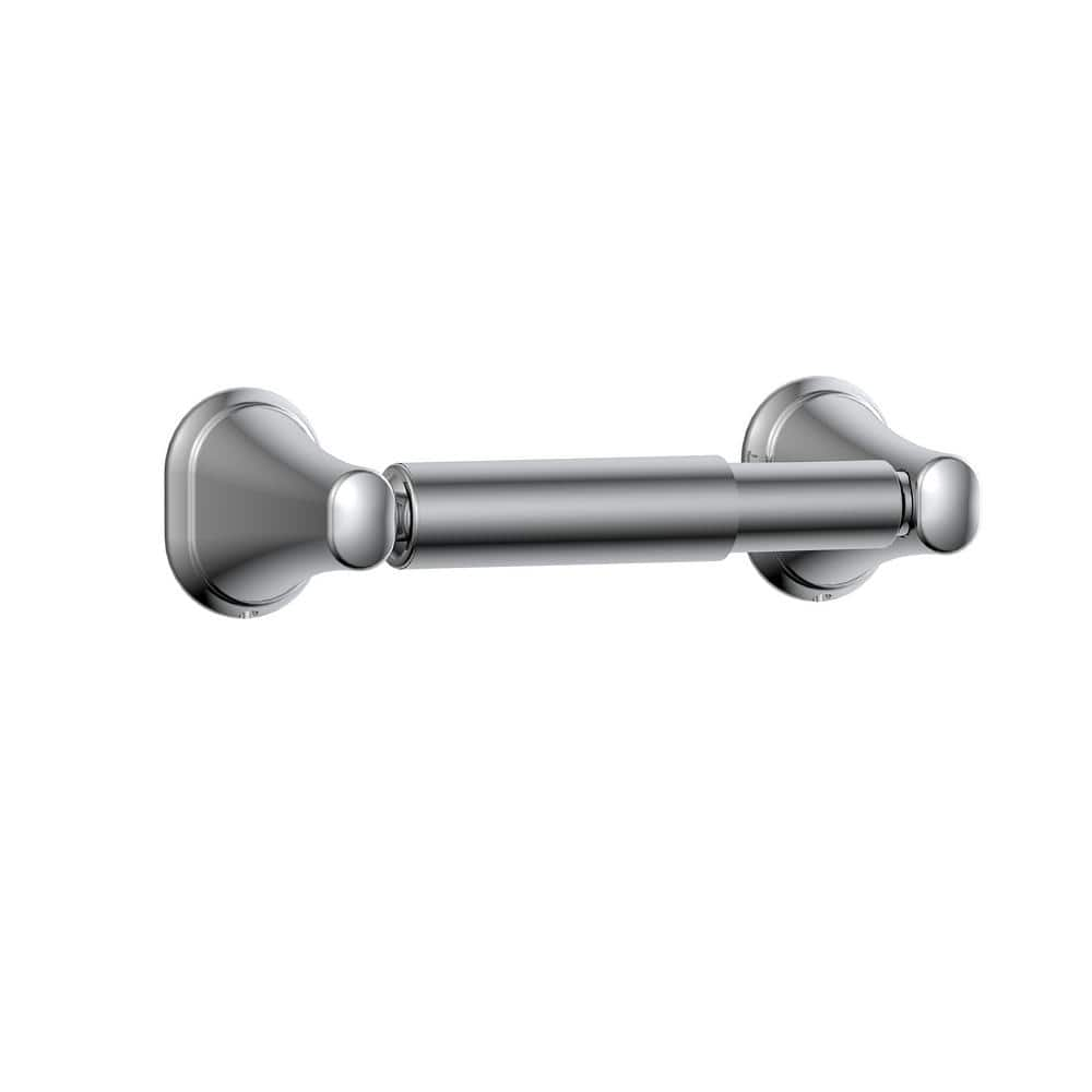 Modern Fluted Polished Chrome Wall-Mounted Toilet Paper Holder