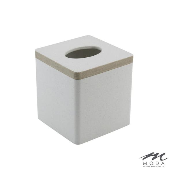 m MODA at home enterprises ltd. HUDSON TISSUE BOX RESIN GREY