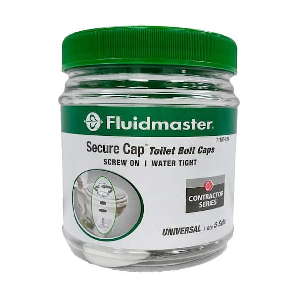 Fluidmaster Secure Cap Universal Toilet Bolt Caps Contractor Pack, White