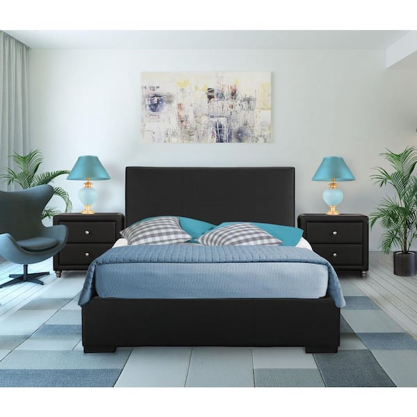 DHP Ryan Blue Velvet Queen Upholstered Bed with Storage DE50117 - The Home  Depot