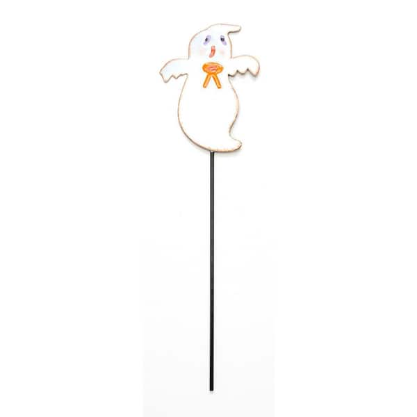Unbranded 15 in. Iron Halloween Ghost Figure Pick Yard Stake, Set of 3