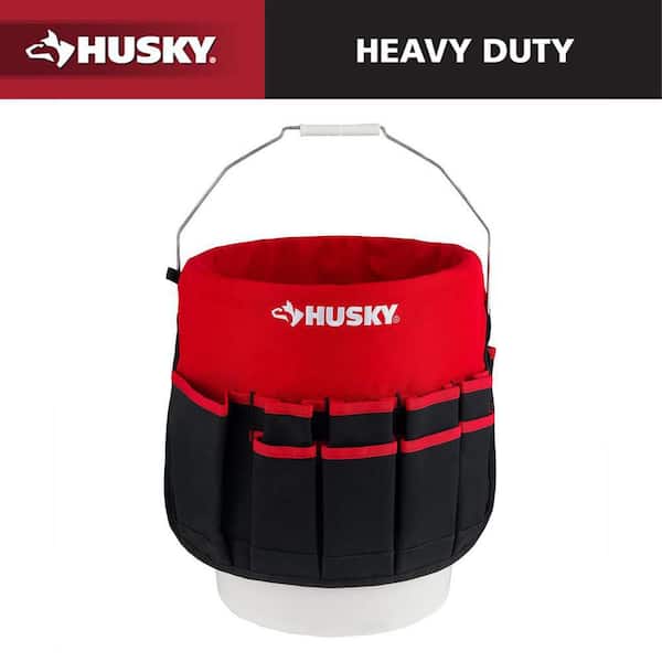 12 in. 30 Pocket Heavy Duty Bucket Jockey 5 Gallon In-Bucket Storage Tool Bag