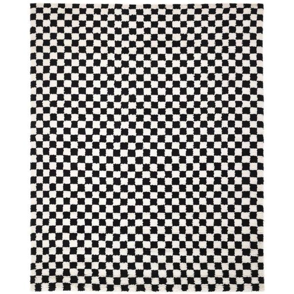 Stamford Black 3 ft. x 5 ft. Checkered Indoor Area Rug
