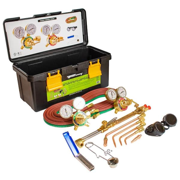 Medium Duty Oxygen-Acetylene Deluxe Victor style Cutting, Brazing and Welding Kit with Regulators