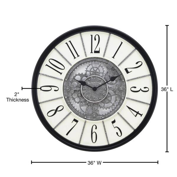 Bronze Montevello Farmhouse Gears Clock Oil Rubbed Bronze FirsTime & Co 31178 36 x 2 x 36, American Crafted