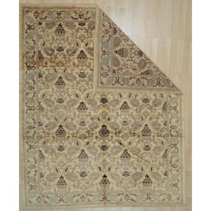 Ivory 8 ft. x 10 ft. Handwoven Wool Spanish Style Area Rug