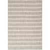 Nourison Positano Grey Ivory 7 ft. x 10 ft. Stripes Contemporary Area Rug 903655