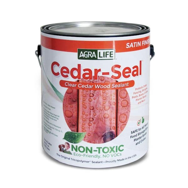 AgraLife VOC Free Non Toxic 1 Gal. Clear Satin Cedar-Seal