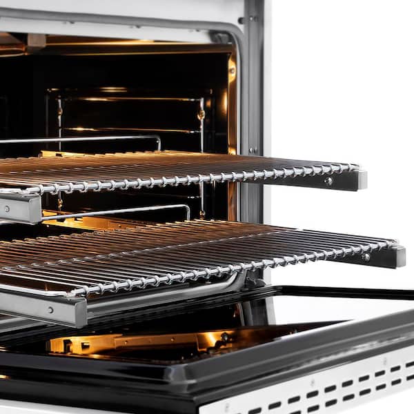 Autograph 36 in. 5.2 cu. ft. Paramount Gas Range with 6-Burner DuoPro Cooktop and Gas Oven in Satin Stainless and Gold