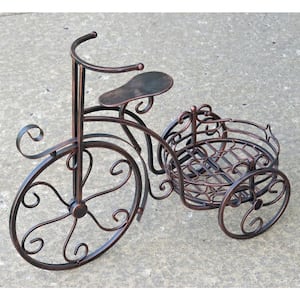 Antique Bronze Tricycle Planter Stand