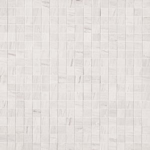 Malahari White12 in. x 12 in. x 10 mm Lappato Porcelain Mesh-Mounted Mosaic Floor and Wall Tile (11 sq. ft./Case)