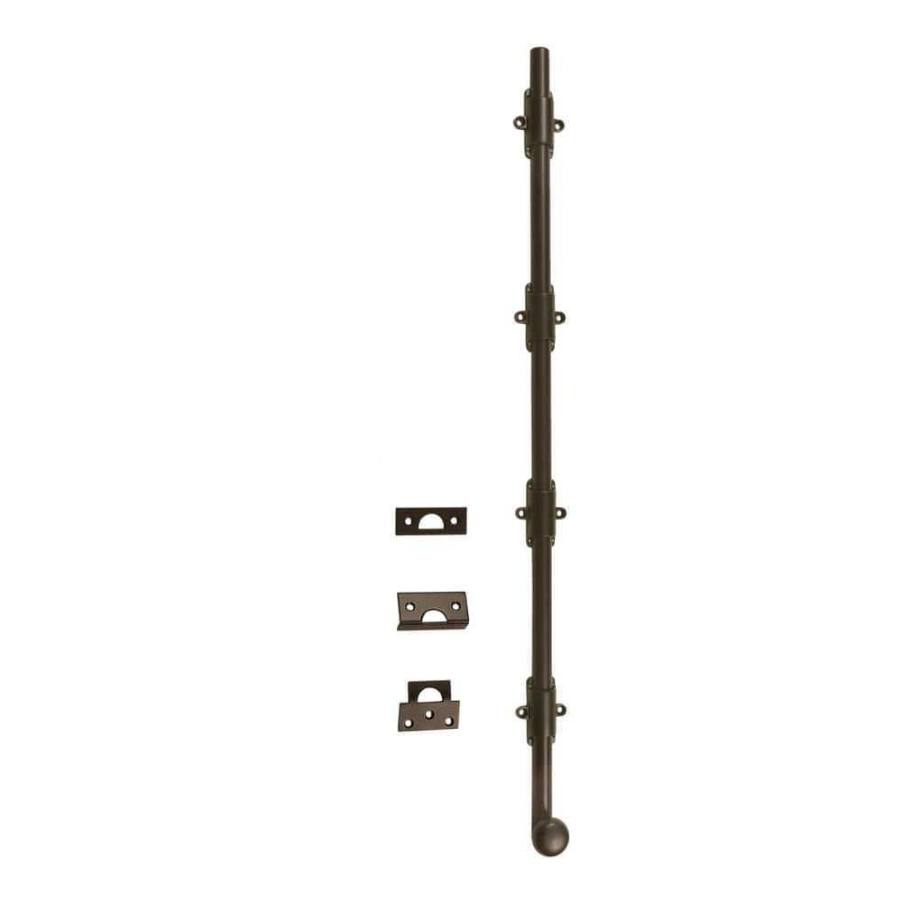 24 in. Solid Brass Oil-Rubbed Bronze Heavy-Duty Surface Bolt with Round Knob price history on PriceWatchPro
