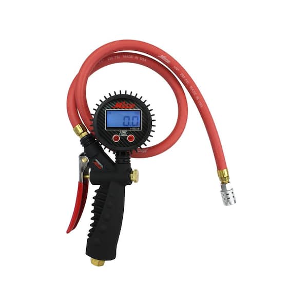 Milton Industries, Inc. Pro Digital Pistol Grip Inflator Gauge with 36 in. Hose and Kwik Grip Safety Chuck