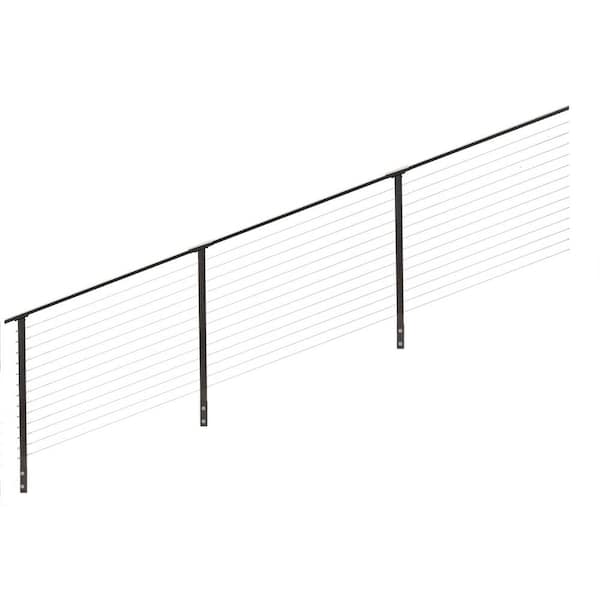 CityPost 22 ft. Stair Cable Railing, 42 in. Face Mount, Bronze