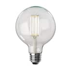 100-Watt Equivalent G40 Dimmable Straight Filament Clear Glass E26 LED Vintage Edison Light Bulb Soft White