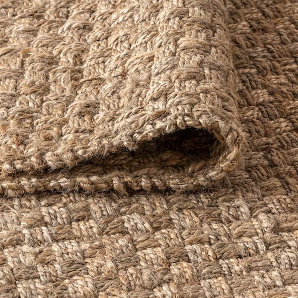 JONATHAN Y Espina Natural Brown Hand Woven Herringbone Chunky Jute 3 ft. x  5 ft. Area Rug NFR101A-3 - The Home Depot