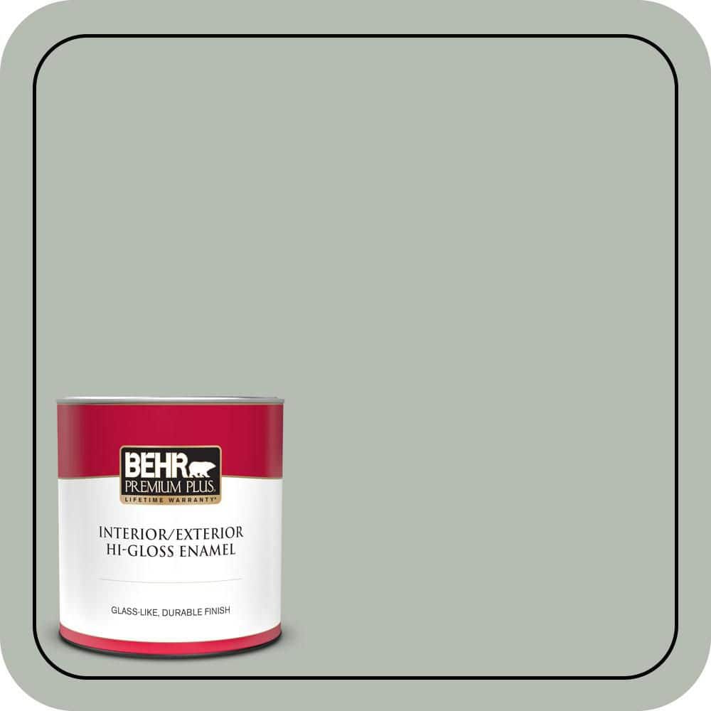 1 qt. Home Decorators Collection #HDC-AC-21 Keystone Gray Hi-Gloss Enamel Interior/Exterior Paint & Primer price history on PriceWatchPro