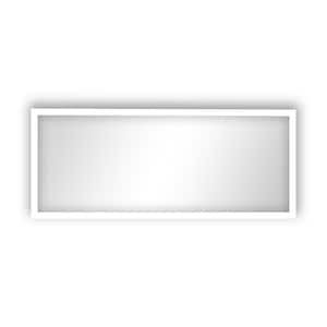 Smart Angelina 72 in. W x 30 in. H Rectangular Frameless Voice Control LED Wall Mount Bathroom Vanity Mirror in Silver