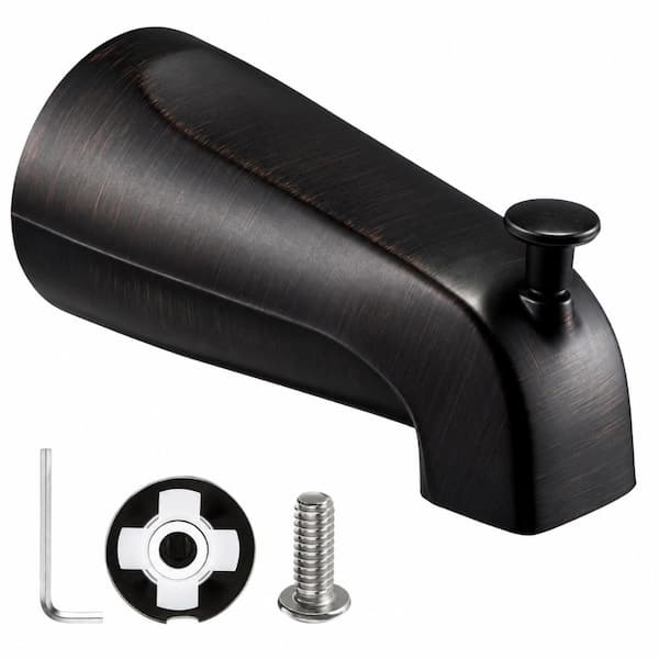 Oil Rubbed Bronze Metal Tub Spout with Diverter for 1/2 in. Copper Pipe Slip-Fit Replacement
