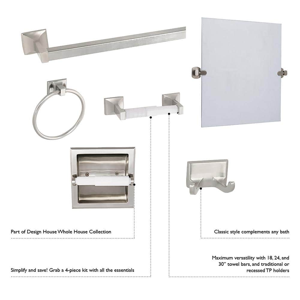 Millbridge 30-Inch Polished Chrome Wall Mounted Towel Bar