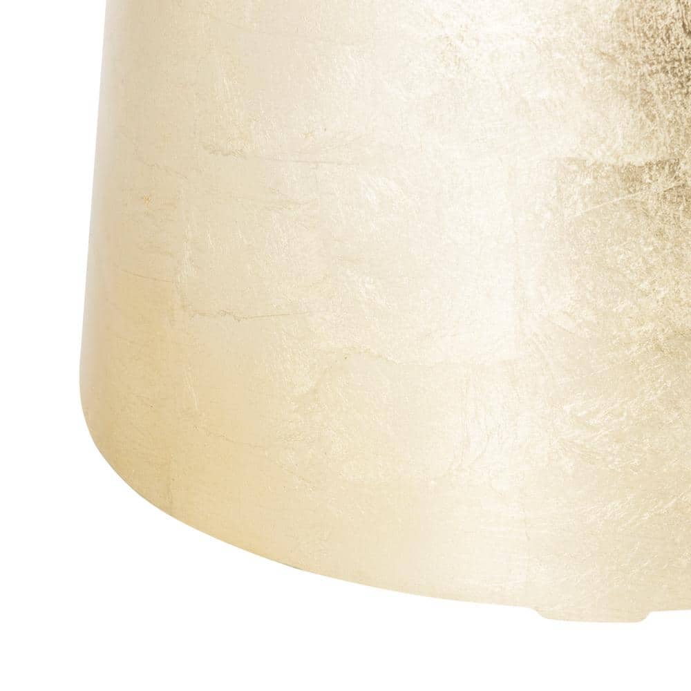 Fae Round Gold and White Mosaic Top Side Table