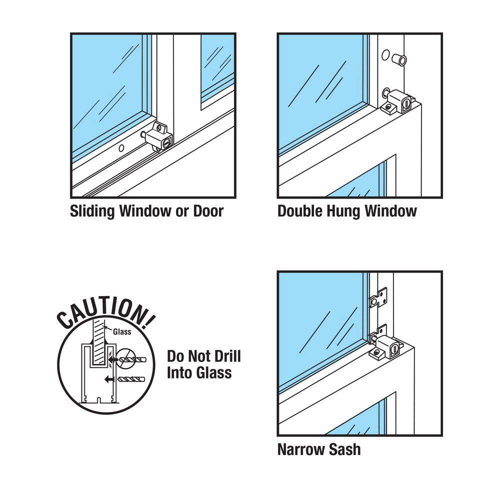 Brass-Plated Keyed Window Sash Lock with Keys