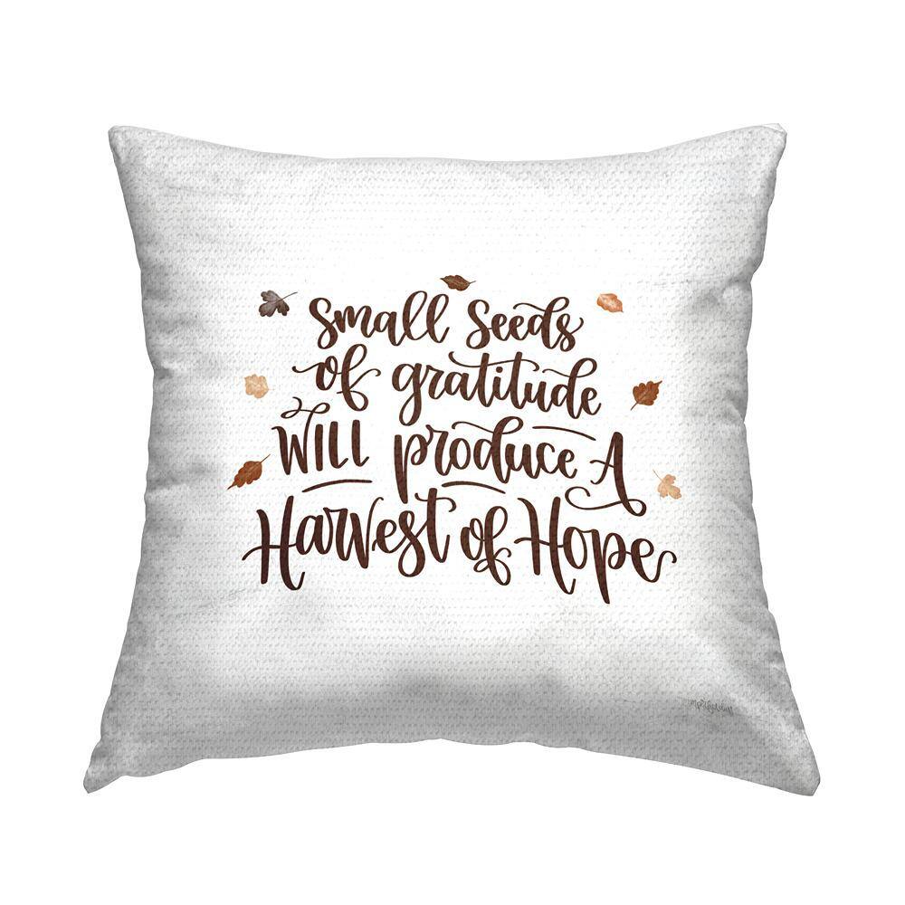 Small Seeds Produce Hope Nature Phrase Brown Square Outdoor Throw Pillow price history on PriceWatchPro