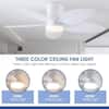 Kviflon 42 in. Tropical White Ceiling Fan with LED Light
