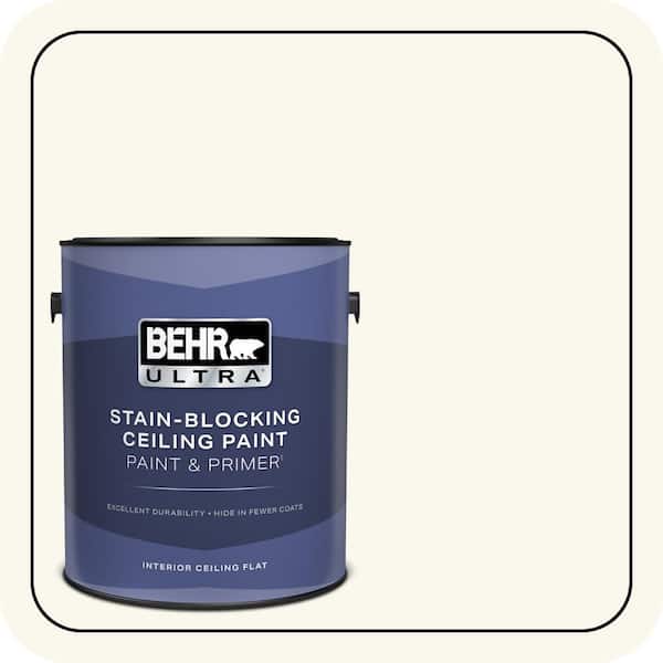 1 gal. #YL-W10 Night Blooming Jasmine Ceiling Flat Interior Paint and Primer