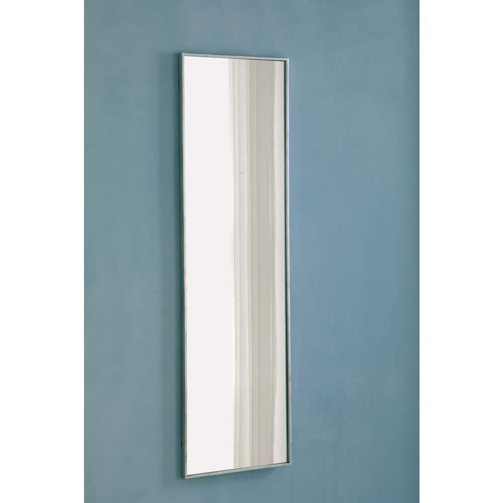 Elegant Silver Metal Frame Rectangular Mirror 18x60